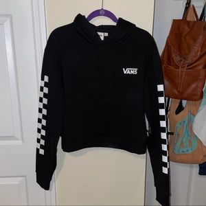 Vans cropped black hoodie